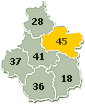 carte du Loiret